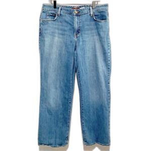 Eddie Bauer Jeans Women Plus Size 16 Wide Leg Medium Wash